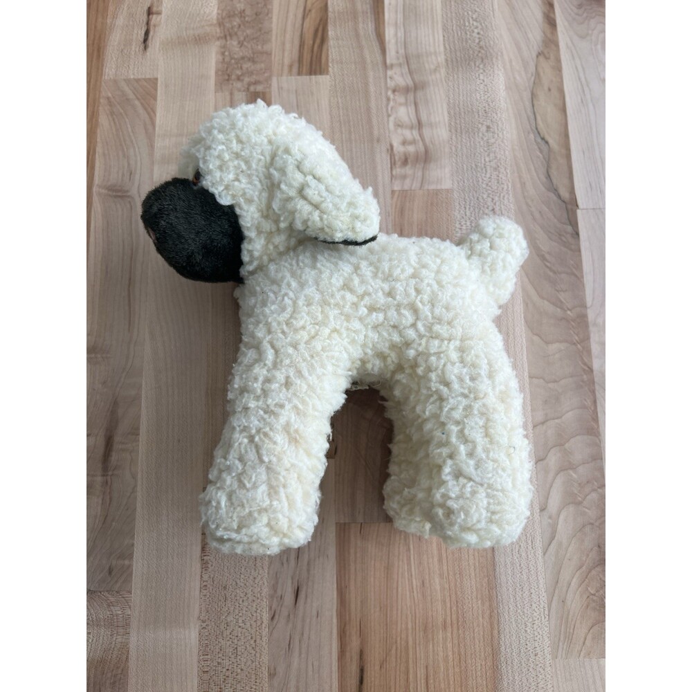 Vintage Trudy Toys Collectible Stuffed Lamb Baby Sheep Ivory 10" Tall, Made USA